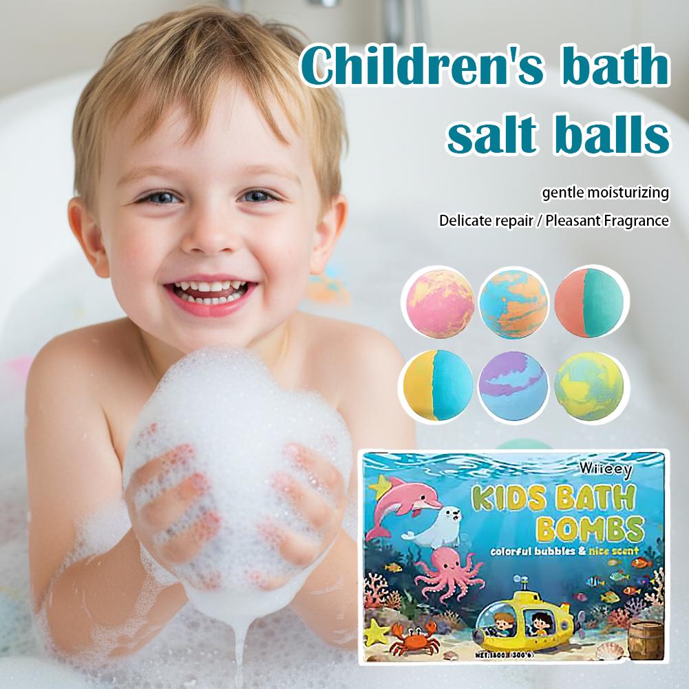Bath Salts - Zestaw 6 sztuk kolorowych, musujących kulek