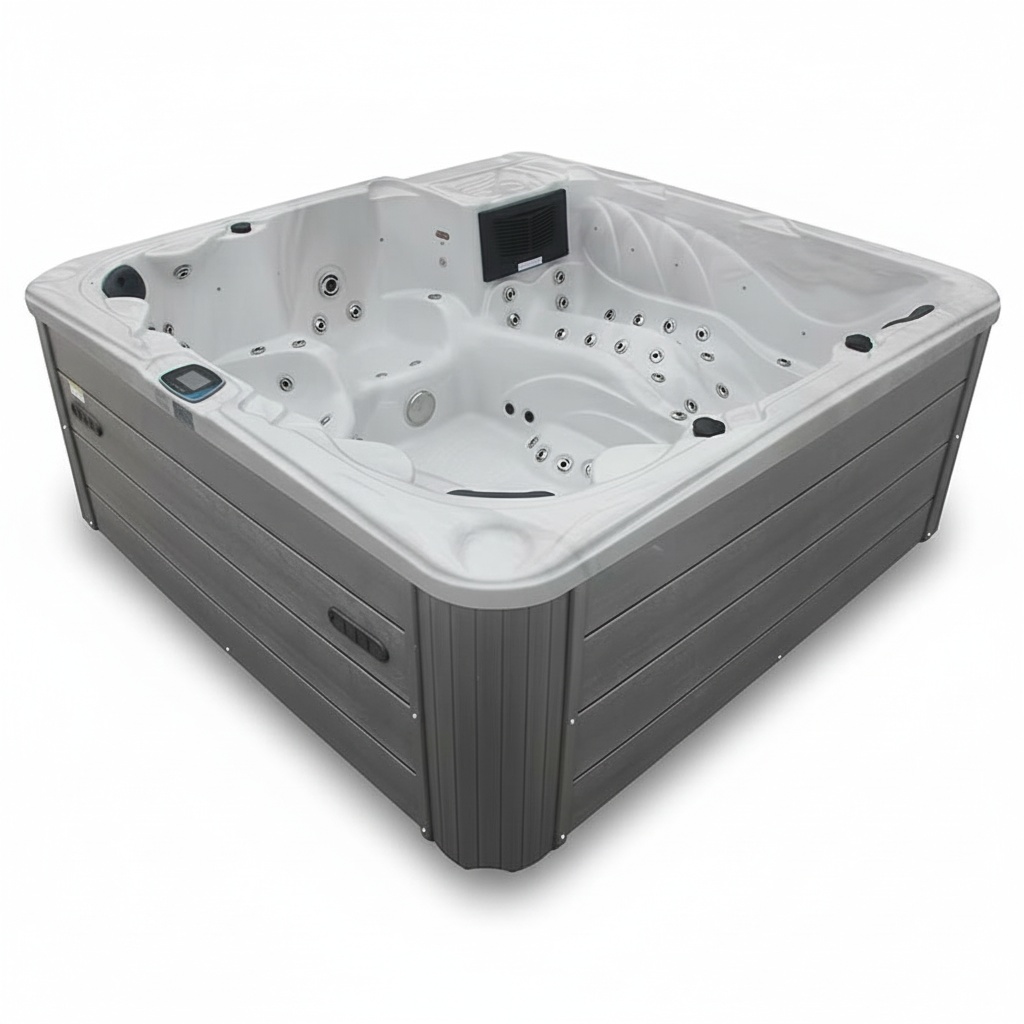Hot Tub - Akrylowa wanna z hydromasażem, 2300x2300x950mm, obudowa
